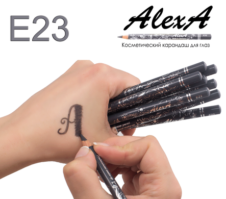Олівець для очей E23 сіро-чорний (матовий)