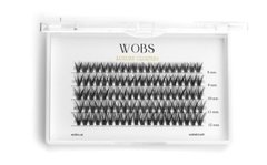 False bundle eyelashes Wobs 100pcs Crease cross 30D 5tape bundles size 8-9-10-11-12mm, black, mix