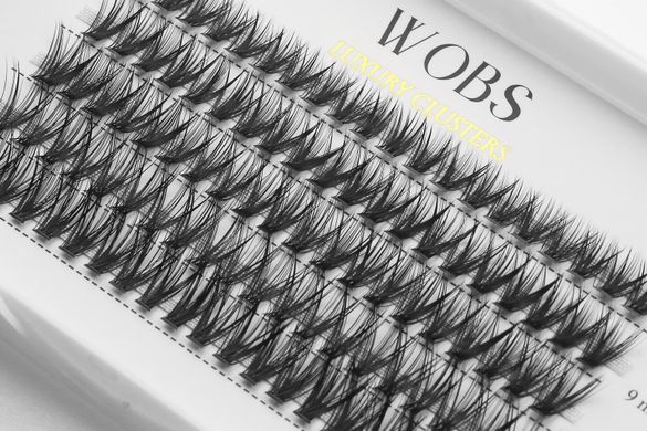 False bundle eyelashes Wobs 100pcs Crease cross 30D 5tape bundles size 8-9-10-11-12mm, black, mix