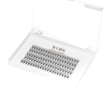 False bundle eyelashes Wobs 100pcs Crease cross 20D 5tape bundles size 88mm, black, 10mm