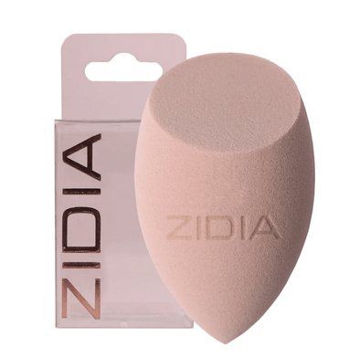 Спонж ZIDIA MakeUp Blender "Frieda", зрізана крапля, сірий в коробочці (без латексу)