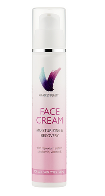 Крем для облечения и восстановления кожи" Velaskes Beauty Moisturizing & Recovery Face Cream