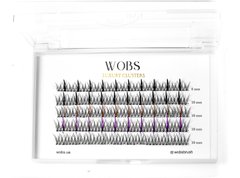 Накладні пучкові вії 200шт Wobs Fairy Lashes 20D 5 стрічок, пучки розмір 8-9-10-11-12mm Три кольори