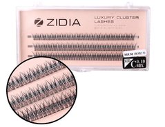 Ресницы-пучки рыбий хвост Zidia 12D C 0,10 Mix M (3 ленты, размер 9, 10, 11 мм)