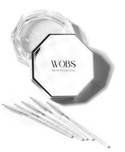 Віск для укладання та фіксації брів WoBs прозорий Brow styling Wax 30гр