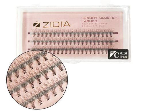 Ресницы ZIDIA Cluster Lashes 10D C 0,10 (3 ленты, размер 10 мм)