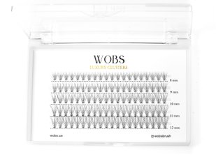 Накладные пучковые ресницы 100шт Wobs Crease cross 10D 0.07 5 лент пучки размер 8, 9,10, 11, 12 mm