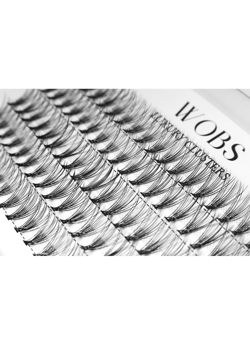 Накладные пучковые ресницы 100шт Wobs Crease cross 20D 5 лент пучки размер12mm