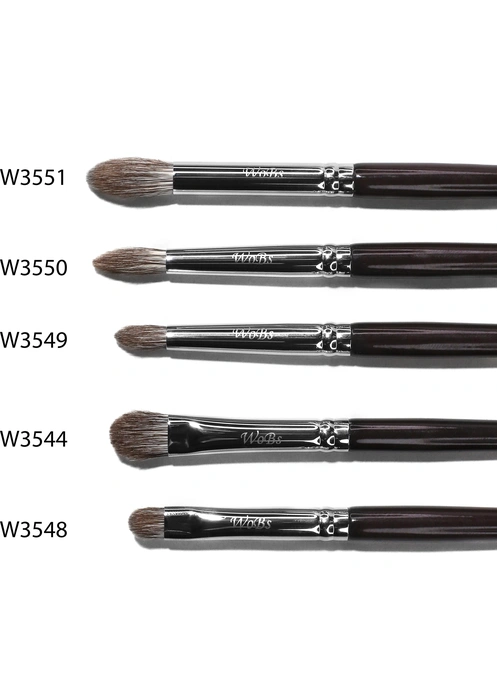 Кисть для растушёвки теней WoBs W3549 круглая форма, ворс лисы