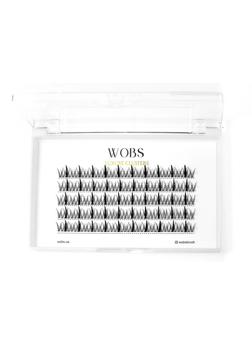 Накладные пучковые ресницы 200шт Wobs Fairy Lashes 20D 5 лент пучки размер 8mm