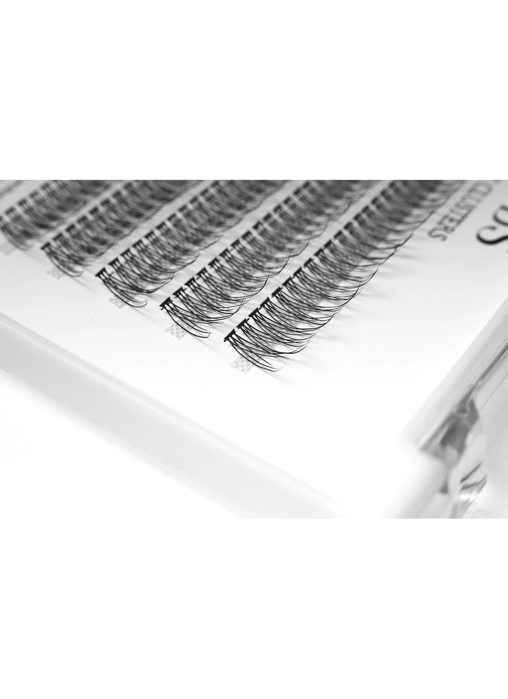 Накладные пучковые ресницы 200шт Wobs FISH TAIL 10D 0.07 5 лент пучки размер 12mm