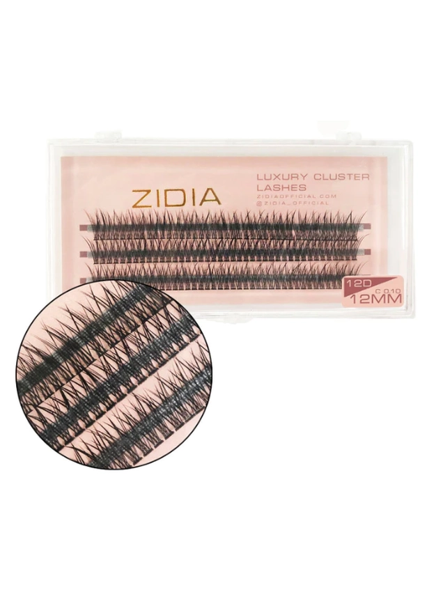 ZIDIA Cluster Lashes fish tail 12D C 0,10 (3 ленты, размер 12 мм)