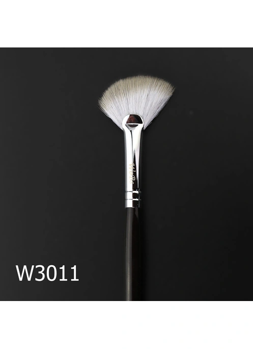 Скошенная веерная кисть для теней и хайлайтер W3011 кукурузноее волокно