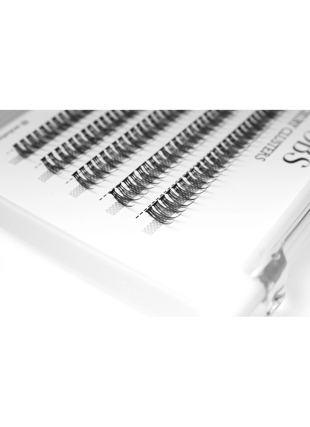 Накладные пучковые ресницы 200шт Wobs FISH TAIL 20D 0.1 5 лент пучки размер 8mm