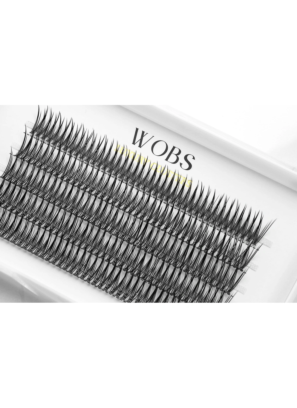 Накладные пучковые ресницы 200шт Wobs FISH TAIL 20D 0.1 5 лент пучки размер 14mm