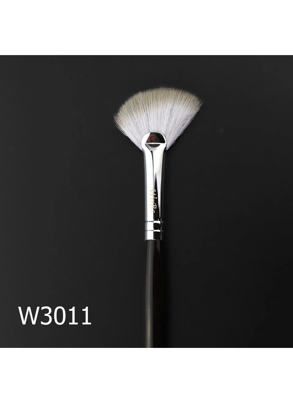 Скошенная веерная кисть для теней и хайлайтер W3011 кукурузноее волокно