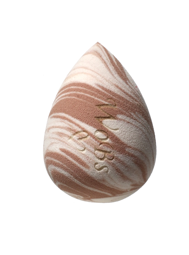 Спонж для макияжа WoBs бежево-белый WS05 форма капля