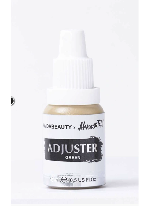 Зеленый орректирующий пигмент ADJUSTER 15 МЛ Аджастер Alena Tofil x Nataliya Nayda