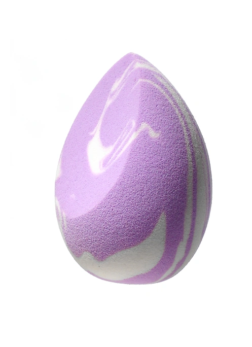 Спонж для макияжа WoBs фиолетово-белый WS04 форма капля