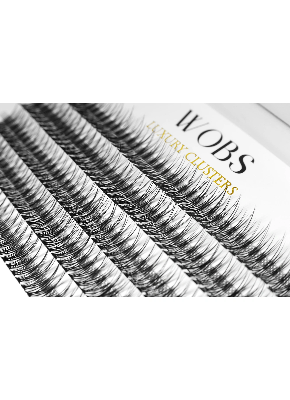Накладные пучковые ресницы 200шт Wobs FISH TAIL 20D 0.1 5 лент пучки размер 10mm