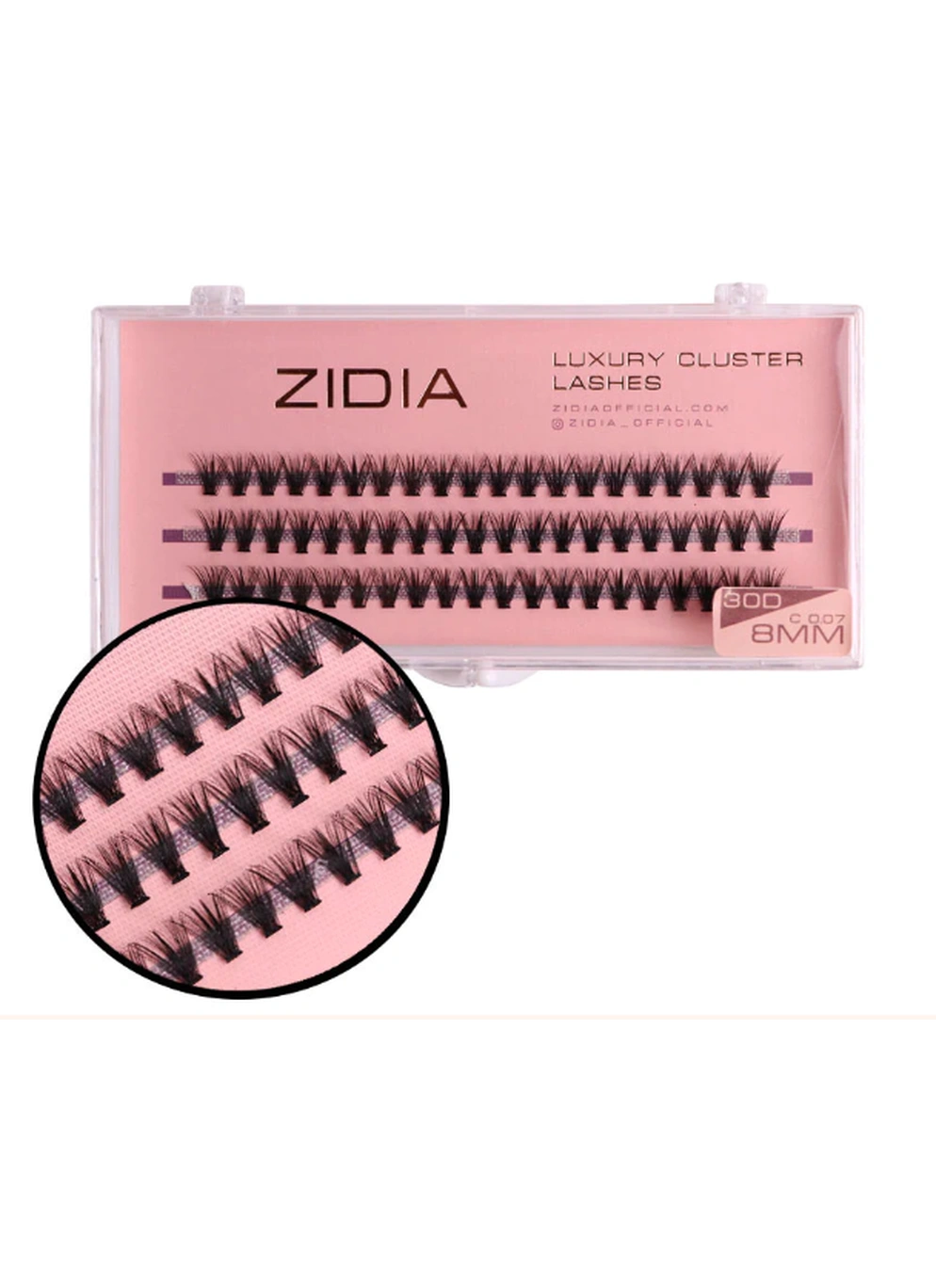 ZIDIA Cluster Lashes 30D C 0,07 (3 ленты, размер 8 мм)