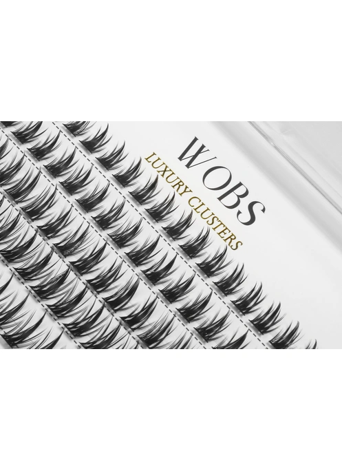 Накладные пучковые ресницы 100шт Wobs Crease cross 10D 0.07 5 лент пучки размер 8, 9,10, 11, 12 mm XEM