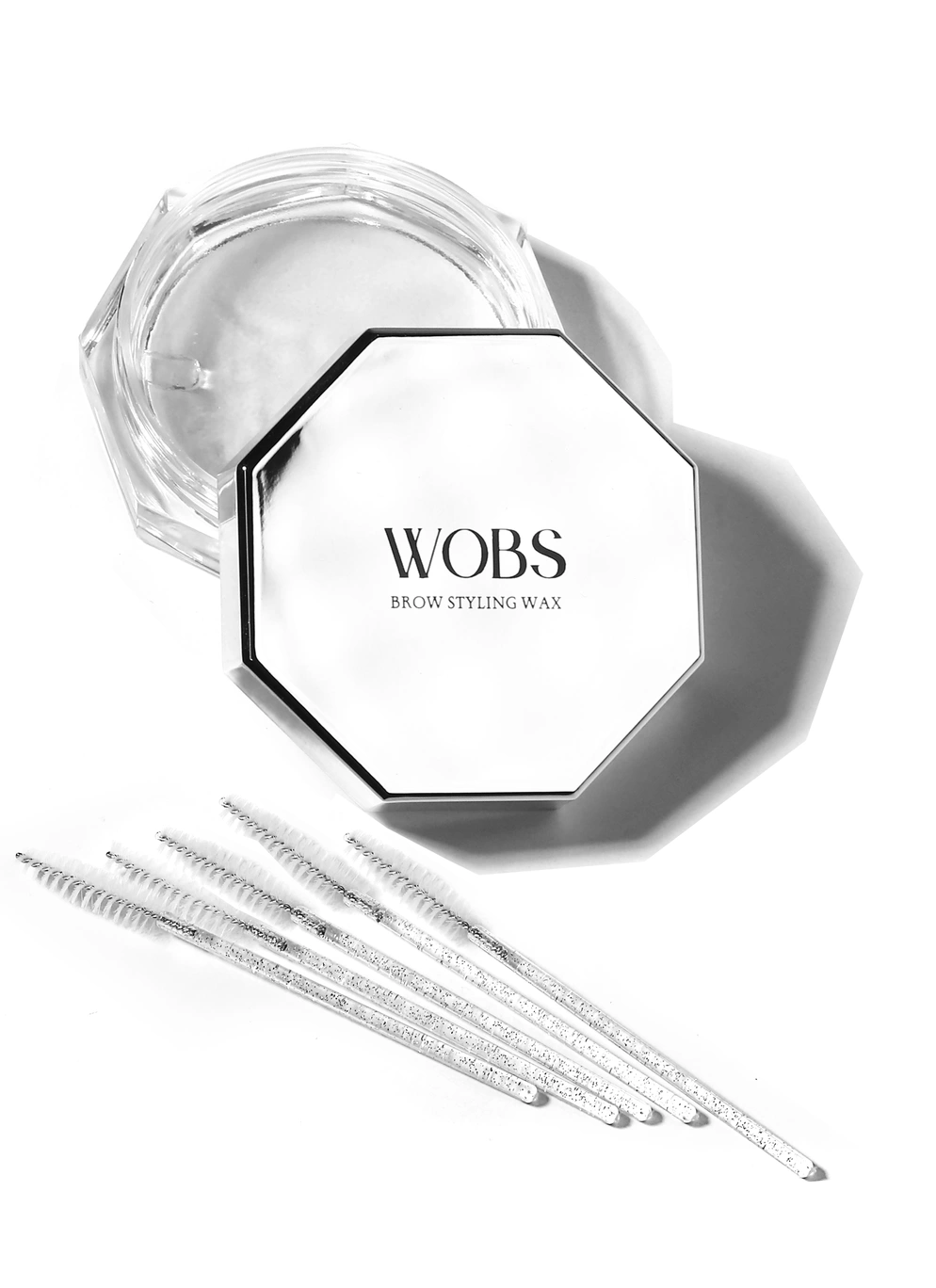 Віск для укладання та фіксації брів WoBs прозорий Brow styling Wax 30гр