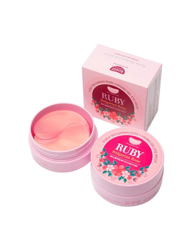 Гидрогелевые патчи для глаз с рубином и болгарской розой Petitfee&Koelf Ruby & Bulgarian Rose Eye Patch, 60 шт