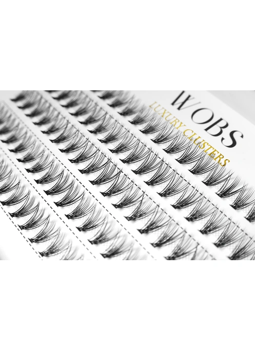 Накладные пучковые ресницы 100шт Wobs Crease cross 20D 5 лент пучки размер 10mm