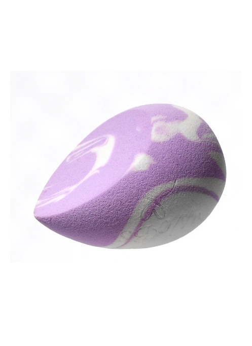 Спонж для макияжа WoBs фиолетово-белый WS04 форма капля