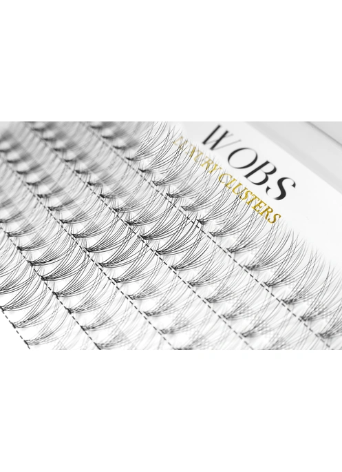 Накладные пучковые ресницы 100шт Wobs Crease cross 10D 0.07 5 лент пучки размер 12мм