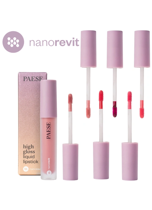 Блеск ДЛЯ ГУБ HIGH GLOSS LIQUID LIPSTICK NANOREVIT PAESE