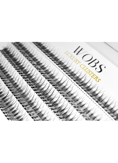 Накладные пучковые ресницы 200шт Wobs FISH TAIL 20D 0.1 5 лент пучки размер 12mm