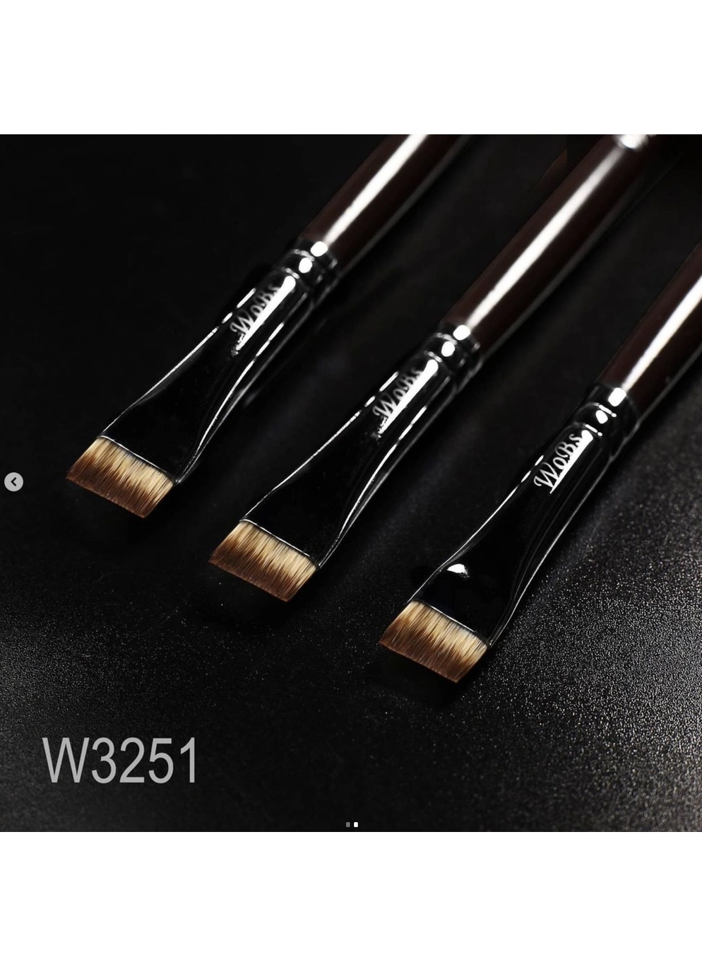 W3251 Прямий пензель для оформлення брів і підчищення фарби WoBs синтетика