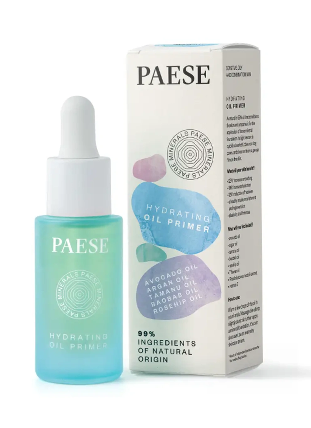 Зволожуюча олійка під макіяж MINERALS MOISTURIZING MAKEUP OIL PAESE (15ml)