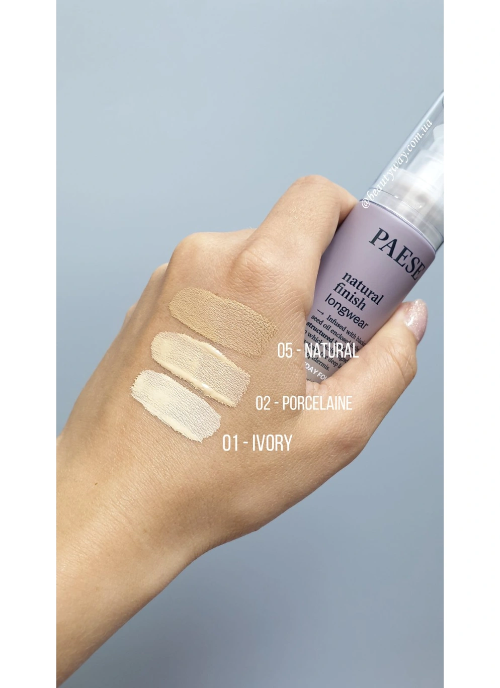 Тональный крем LONG WEAR NATURAL FINISH NANOREVIT PAESE 02