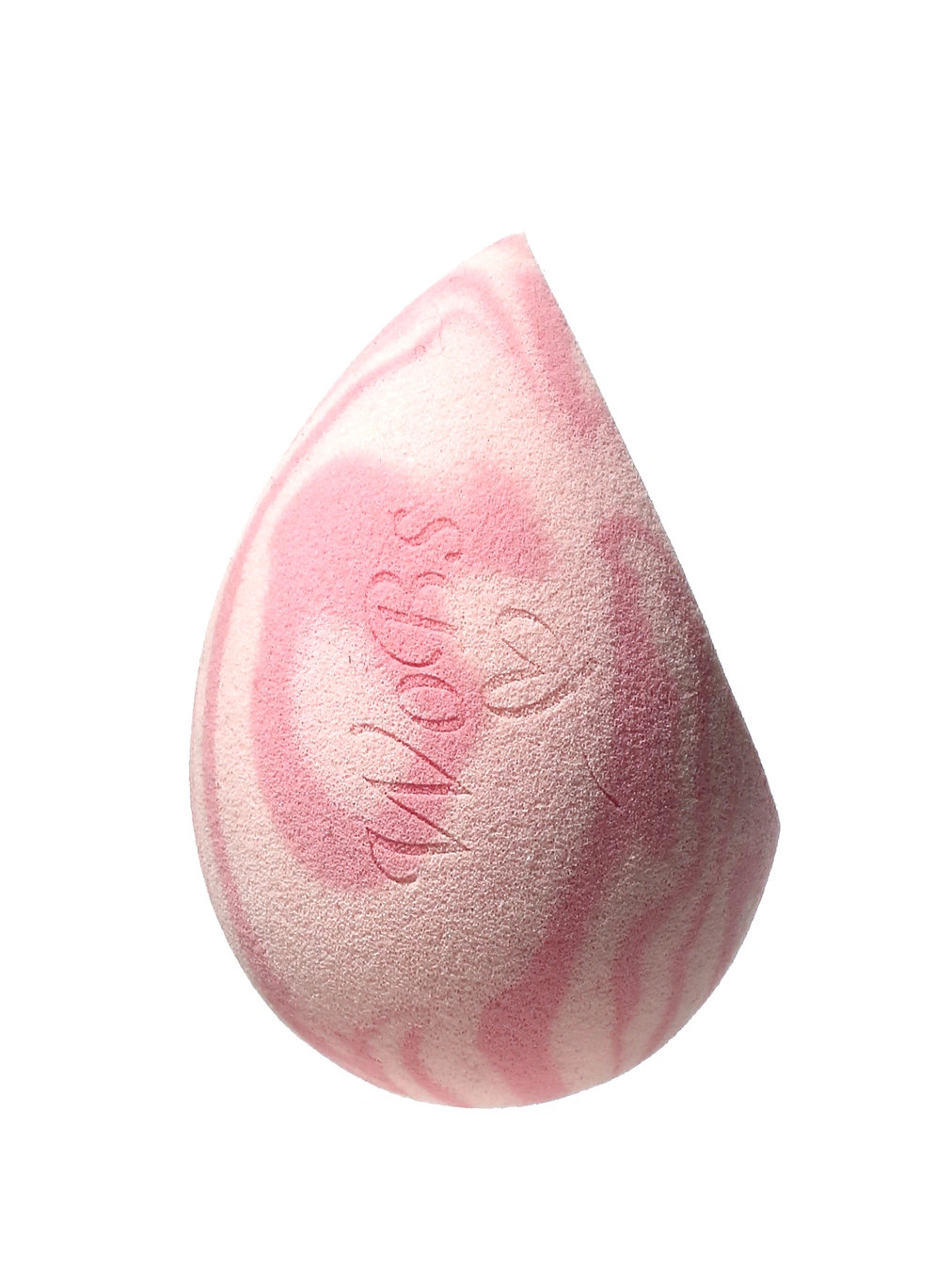 Спонж для макияжа WoBs розово-белый WS06 форма капля