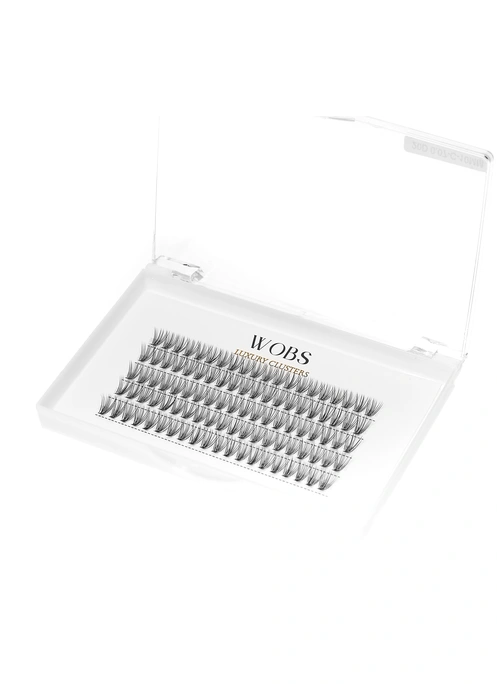 Накладные пучковые ресницы 100шт Wobs Crease cross 20D 5 лент пучки размер 10mm