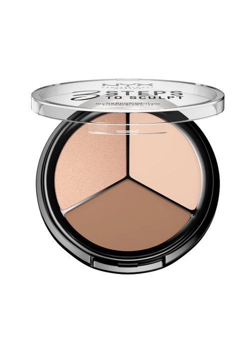 Тройная палитра для контурирования NYX 3 Steps To Sculpting Palette (FAIR)