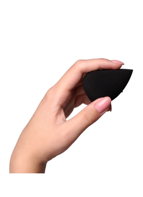 Спонж MakeUp Blender "Letizia", капля со скосом, черный в коробочке (без латекса)