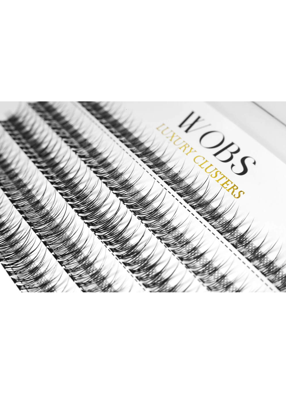 Накладные пучковые ресницы 200шт Wobs FISH TAIL 20D 0.1 5 лент пучки размер 12mm
