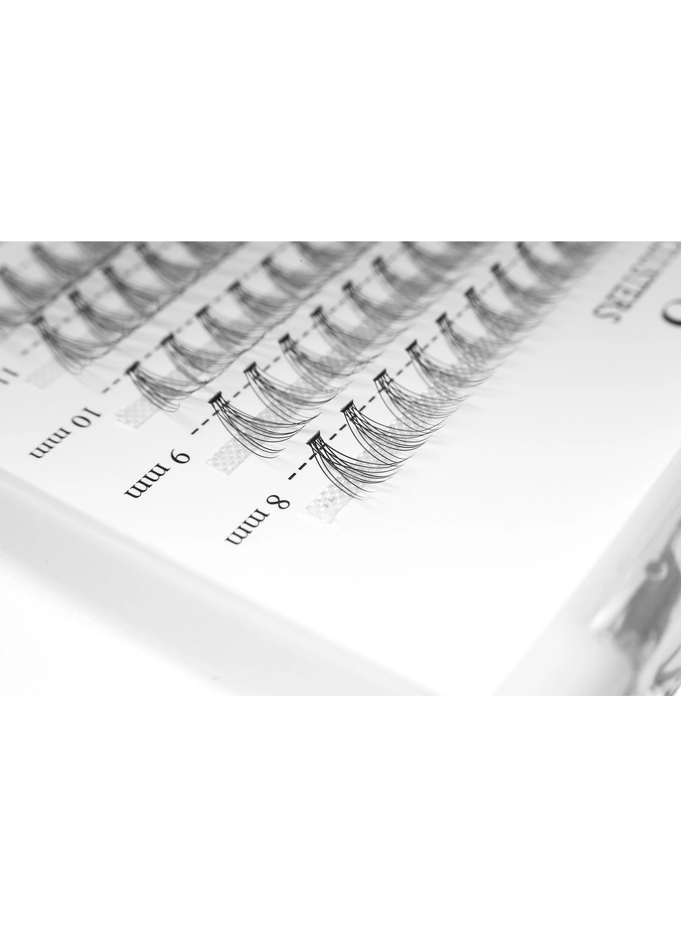 Накладные пучковые ресницы 100шт Wobs Crease cross 10D 0.07 5 лент пучки размер 8, 9,10, 11, 12 mm