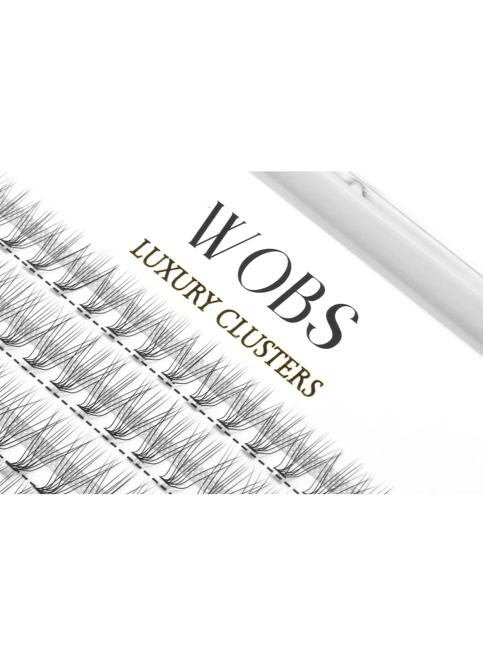 Накладные пучковые ресницы 100шт Wobs Crease cross 10D 0.07 5 лент пучки размер 8, 9,10, 11, 12 mm FOXY
