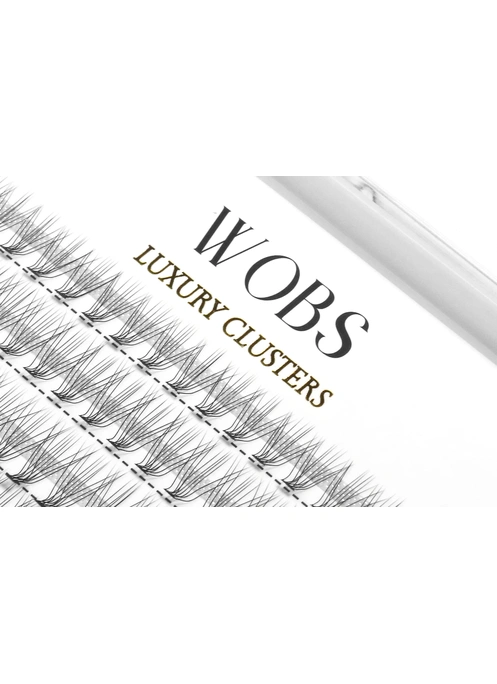 Накладные пучковые ресницы 100шт Wobs Crease cross 10D 0.07 5 лент пучки размер 8, 9,10, 11, 12 mm FOXY