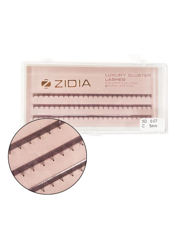 ZIDIA нижние ресницы 5D C 0,07 (3 ленты, розмер 5 мм)