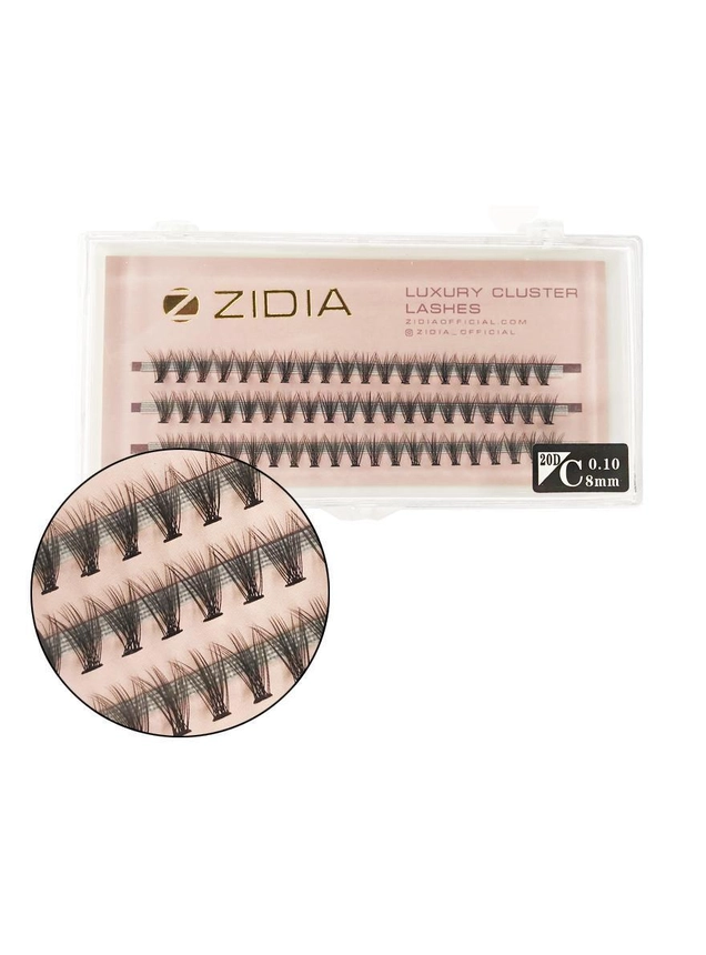 Ресницы ZIDIA Cluster Lashes 20D C 0,10 (3 ленты, размер 8 мм)