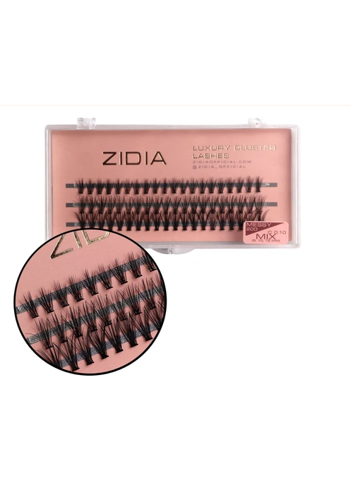 ZIDIA Cluster lashes 20D Messy C 0,10 MIX (3 ленты, размер 8, 10, 12 mm)