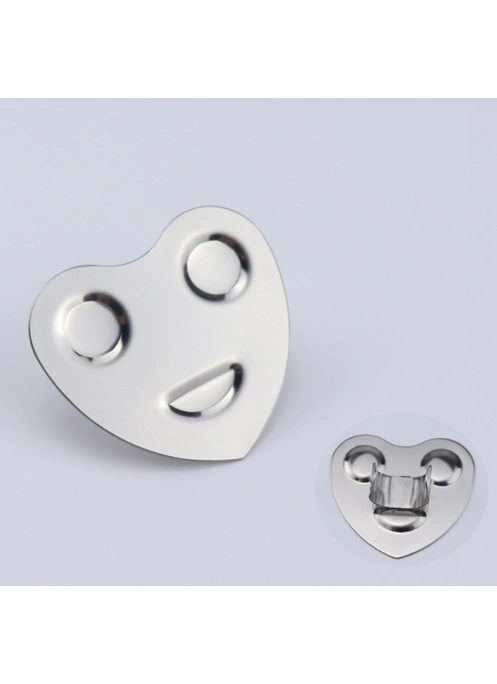 Палитра-кольцо на палец для смешивания косметики (сердечко) металлическая