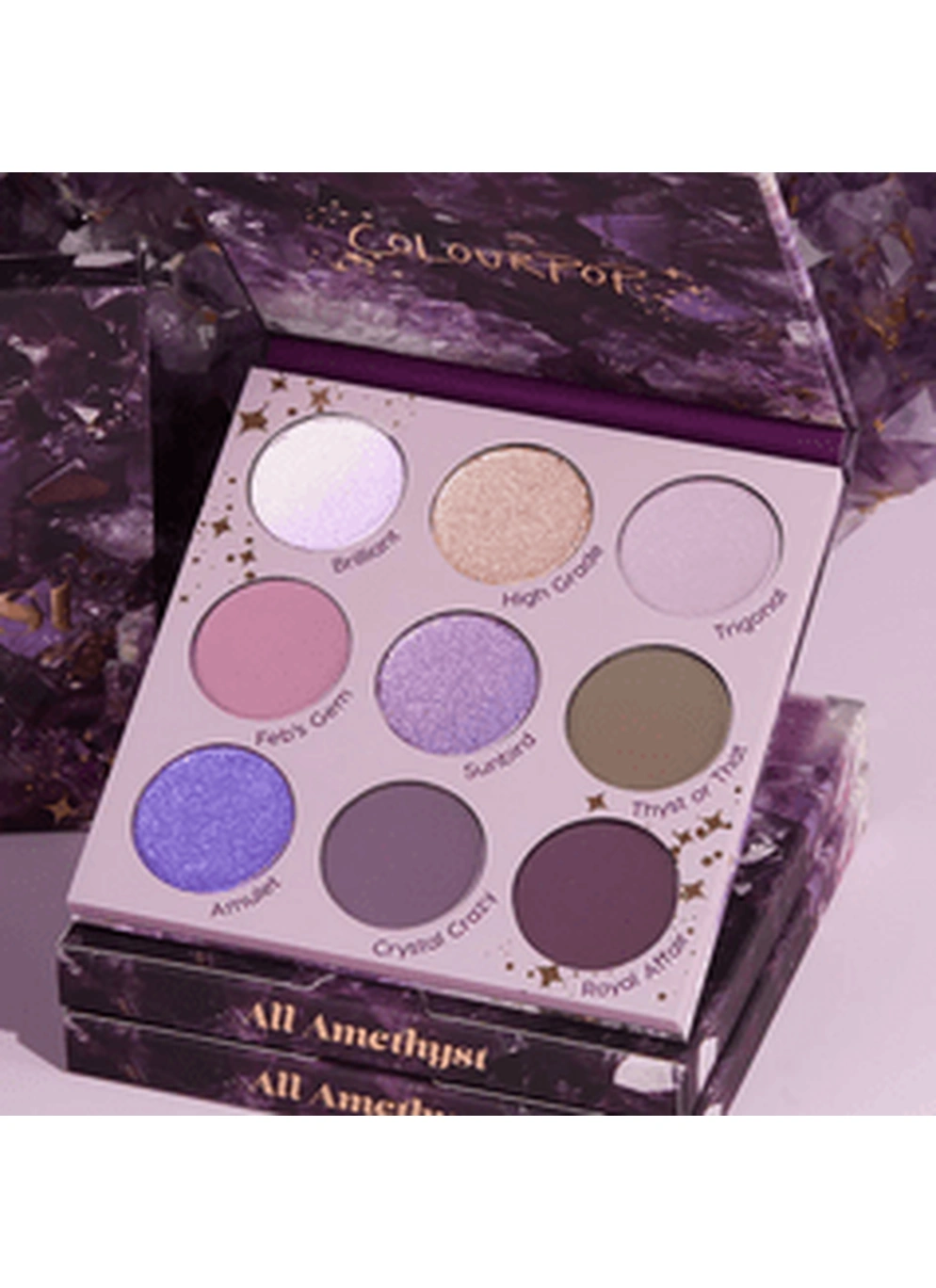 ColourPop All Amethyst Pressed Powder Palette Палетка теней, 9х1 г