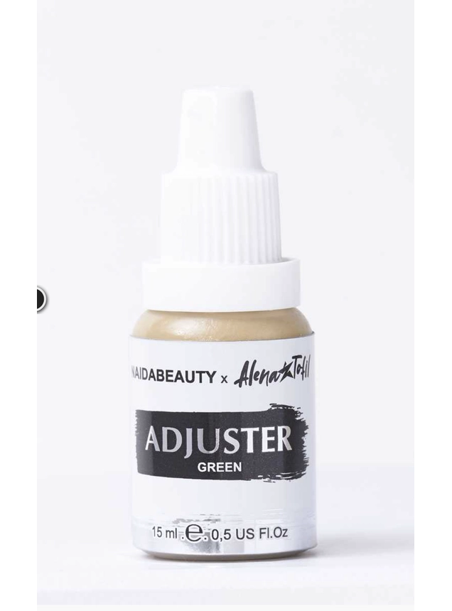 Зелений коригуючий пігмент ADJUSTER 15 МЛ Аджастер Alena Tofil x Nataliya Nayda